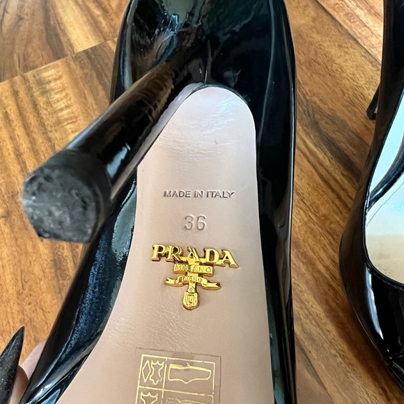 EUC Prada Peep Toe Pump - Picture 4 of 5